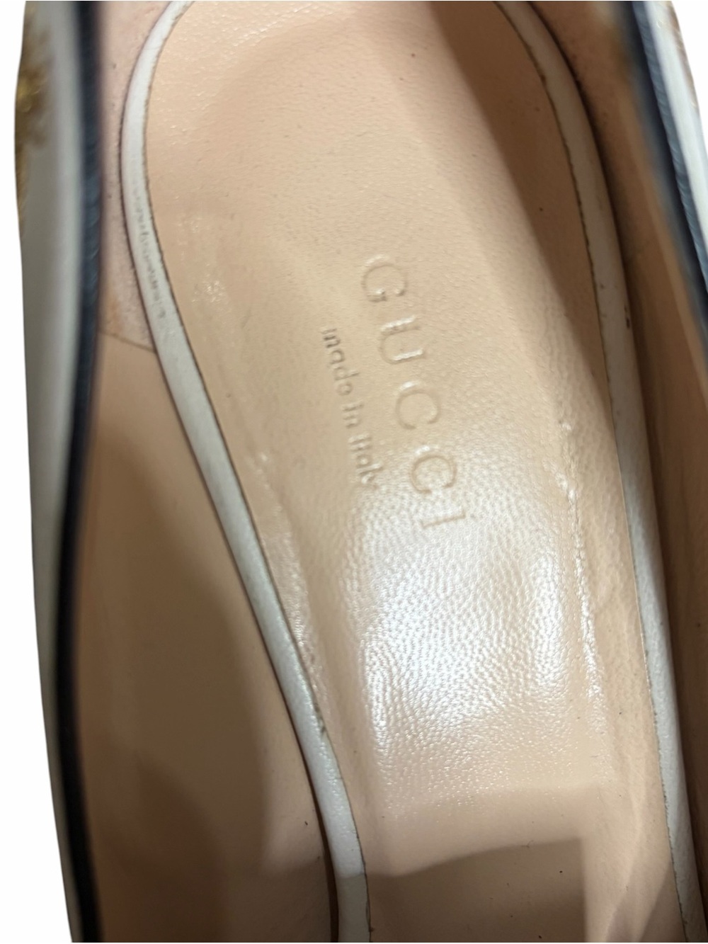 Gucci Marmont embroidered leather mid-heel pumps embroidered bees stars - Picture 7 of 14